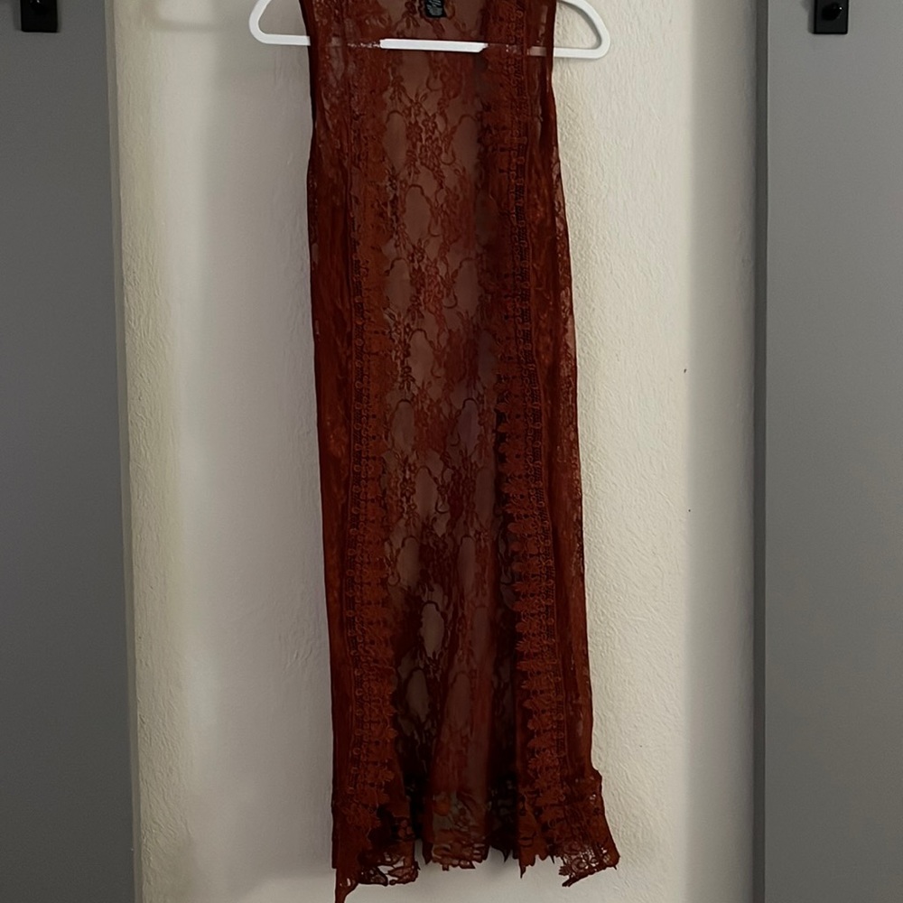 Lace cape vest